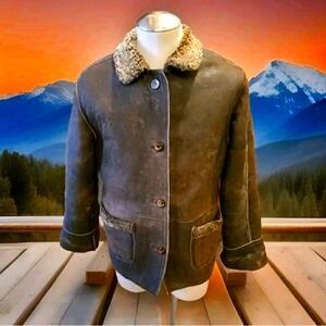 UA Utex Design Full Brown Shearling Coat Medium